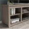 Farmhouse TV Stand for up to 80" TVs - 65" Engineered Wood Framed Media Console in Grey Wash Oak Finish with Open Storage